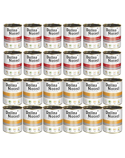 DOLINA NOTECI Mix smaków Premium Bogata w wołowinę i kaczkę z dynią 24x800g