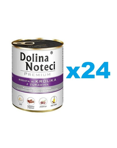 DOLINA NOTECI Premium Bogata W Królika Z Żurawiną 24x800g