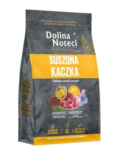 DOLINA NOTECI Premium Sterilised Kaczka karma suszona dla kotów sterylizowanych 4x2 kg
