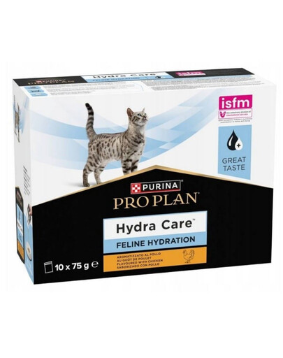 PURINA PRO PLAN Hydra Care Feline Hydration Chicken 10x75 g uzupełniająca karma nawadniająca z kurczakiem dla kotów