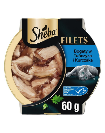 Filets z kurczakiem i tuńczykiem w sosie 60 g mokra karma dla kotów
