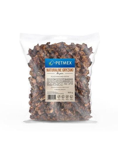 Płuco wołowe Kostka 500g naturalny gryzak dla psów