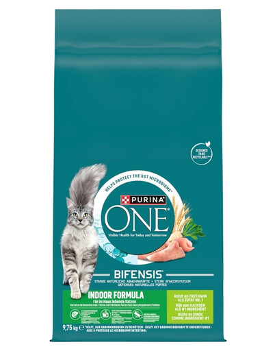 ONE Bifensis Indoor Formula Cat Turkey and Wheat 9,75 kg indyk i pszenica, sucha karma dla kotów przebywających w domu