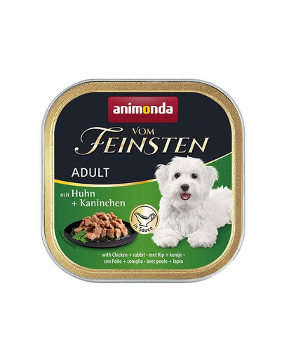 ANIMONDA Vom Feinsten in Sauce Adult z kurczakiem i królikiem 150g mokra karma w sosie dla psów