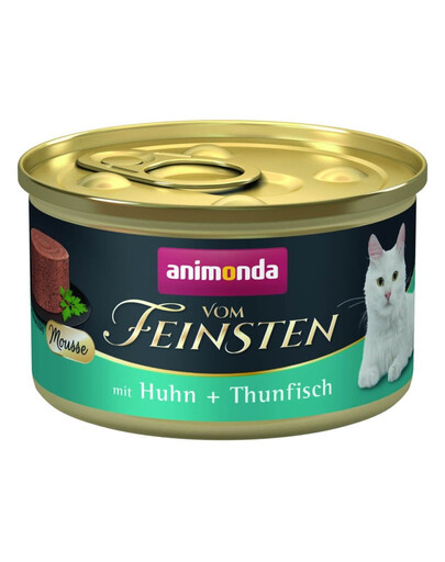 ANIMONDA Vom Feinsten Mousse z kurczakiem i tuńczykiem 85g mus dla kotów