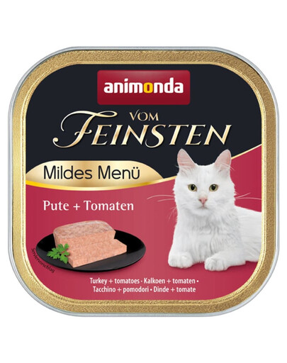 ANIMONDA Vom Feinsten Mild Menue Indyk i pomidory 100g pasztet dla kotów