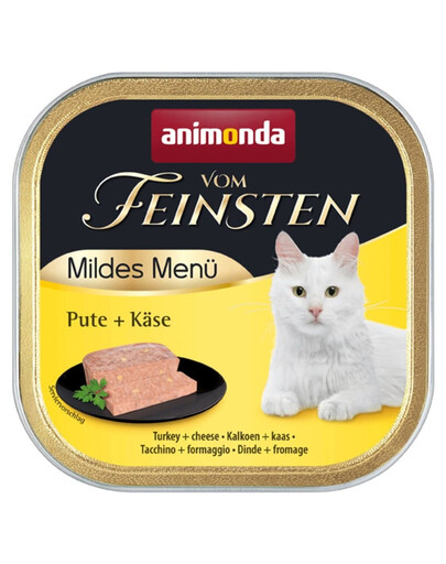 ANIMONDA Vom Feinsten Mild Menue Indyk i ser 100 g pasztet dla kotów