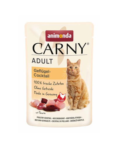 ANIMONDA Carny Adult Pouch Koktajl drobiowy 85g mokra karma dla kotów