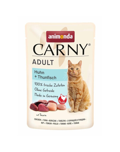 ANIMONDA Carny Adult Pouch Kurczak i tuńczyk 85g mokra karma dla kotów