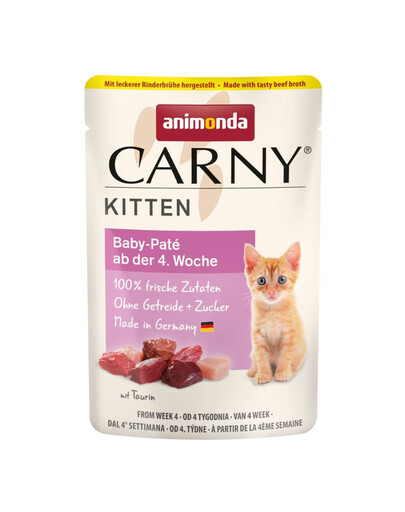 ANIMONDA Carny Kitten Pouch Baby pate 85g mokra karma dla kociąt