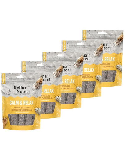 DOLINA NOTECI Smart Chews Calm & Relax 5x100g wsparcie w redukcji stresu, suszone przysmaki dla psa