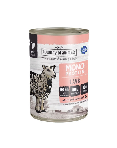 Cat Monoprotein Lamb 400g jagnięcina, mokra karma dla kotów
