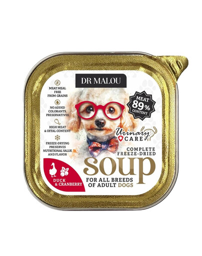 DR MALOU Zupka liofilizowana Kaczka z żurawiną Urinary 12g mokra karma dla psa