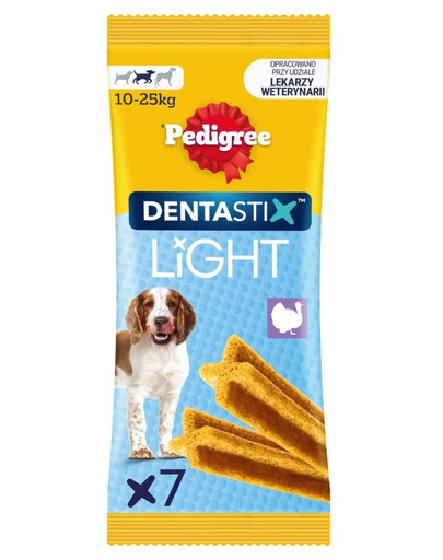 Dentastix Light Dental Chews M 7 szt. dentystyczne przysmaki dla psów ras średnich