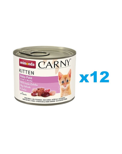 ANIMONDA Carny Kitten Baby Paté 12x200 g pasztet dla kociąt