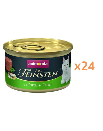 ANIMONDA Vom Feinsten Mousse z kurczakiem i tuńczykiem 24x85g mus dla kotów