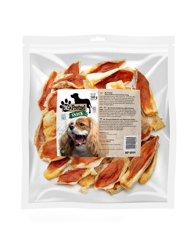 MR. PRETZEL Ucho królicze z kurczakiem 500g przysmak dla psa