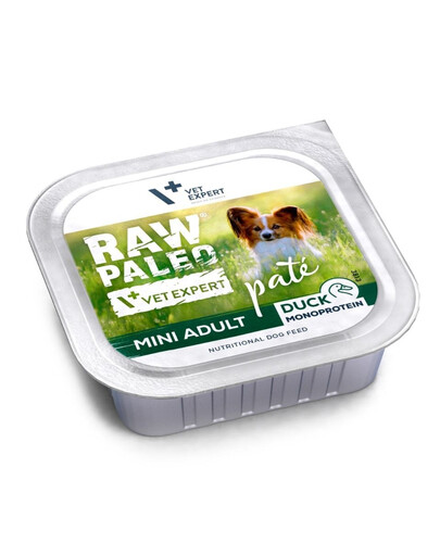RAW PALEO Pate Duck Mini Adult 150g pasztetu z kaczki dla dorosłych psów ras małych