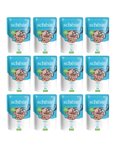 SCHESIR Tuńczyk w galarecie dla kotów 12x85 g