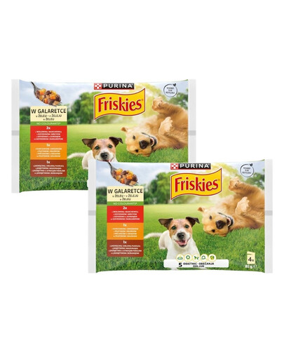 FRISKIES Adult Wołowina, kurczak i jagnięcina w galaretce 8x85g mokra karma dla psów