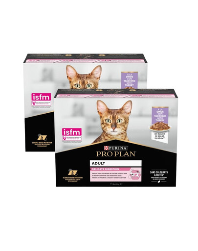 PURINA PRO PLAN Delicate Digestion z indykiem w sosie Multipack 20x85g mokra karma dla kotów o wrażliwym układzie pokarmowym