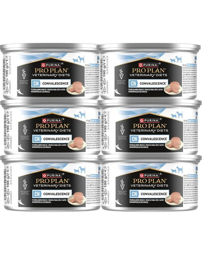 PURINA PRO PLAN Veterinary Diets Canine & Feline CN Convalescence 6x195g mokra karma dla psów i kotów w okresie rekonwalescencji