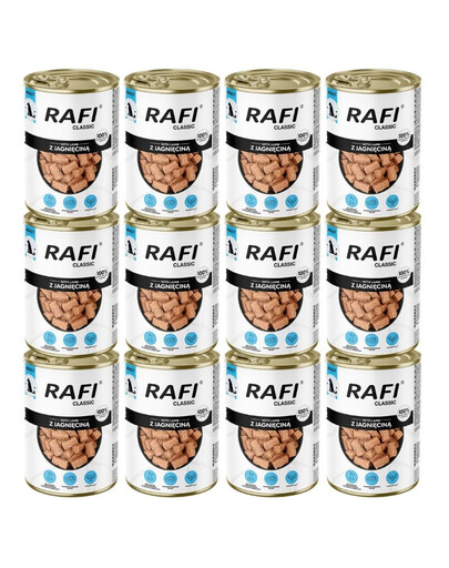 RAFI Classic Jagnięcina w sosie 12x1240 g mokra karma dla psów wszystkich ras