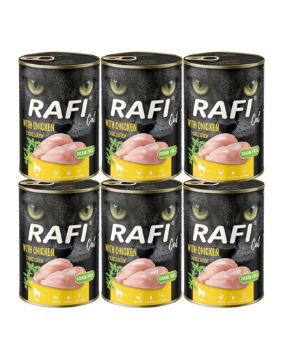 RAFI Cat Adult z kurczakiem 6x400 g mokra karma dla kotów
