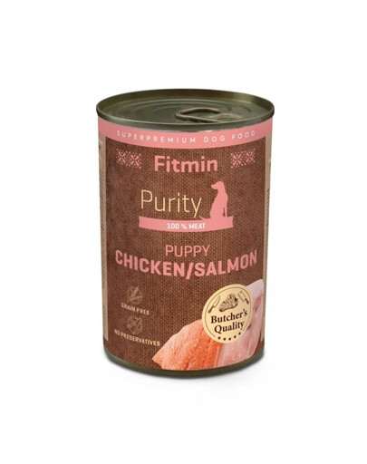 FITMIN Purity Puppy Chicken with Salmon 400 g kurczak z łososiem, karma mokra dla szczeniąt