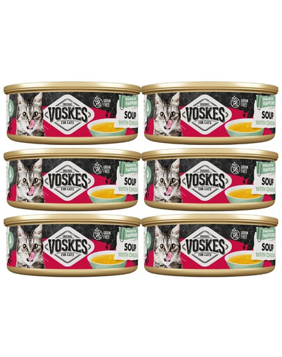 VOSKES Soup with Chicken 6x50 g zupa z kurczakiem dla kotów