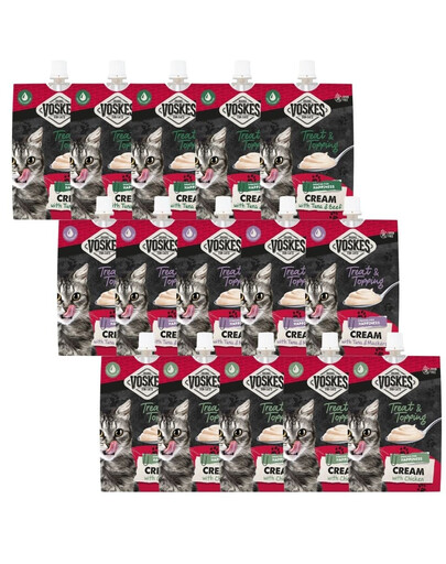 VOSKES Cream Mix smaków 15x90 g krem dla kotów