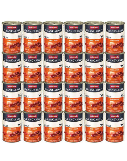 ANIMONDA GranCarno zestaw z wołowiną i kurczakiem 24 x 400 g
