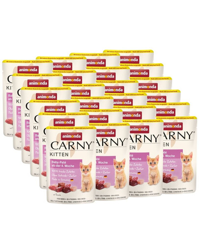 ANIMONDA Carny Kitten Pouch Baby pate 24x85g mokra karma dla kociąt