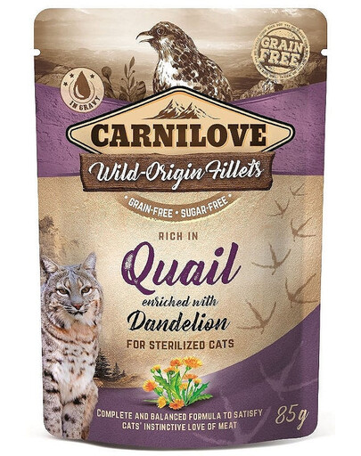 Quail & Dandelion 24 x 85g mokra karma dla kotów kastrowanych Przepiórka z mniszkiem