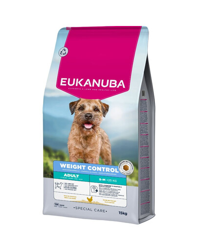 EUKANUBA Special Care Small & Medium Breed Adult Dogs Weight Control 12 kg sucha karma wspomagająca kontrolowanie wagi dla psów ras małych i średnich