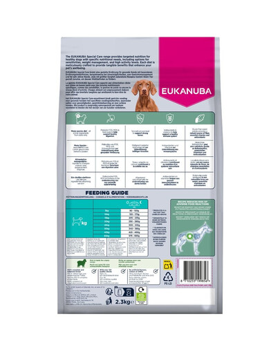 EUKANUBA Special Care Adult Mono-Protein Lamb 2,3 kg sucha karma dla dorosłych psów, bogata w świeżo mrożoną jagnięcinę