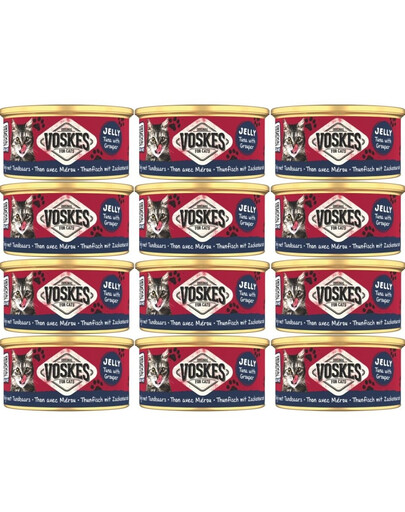 VOSKES Jelly Tuna with Grouper 12x85 g 100% tuńczyk z granikiem w galaretce, karma uzupełniająca dla kota