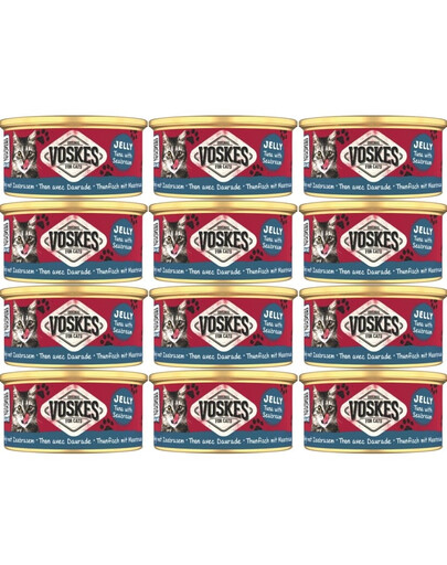VOSKES Jelly Tuna with Seabream 12x85 g 100% tuńczyk z doradą w galaretce, karma uzupełniająca dla kota