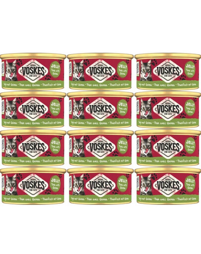 VOSKES Jelly Tuna with Quinoa 12x85 g 100% tuńczyk z komosą w galaretce, karma uzupełniająca dla kota