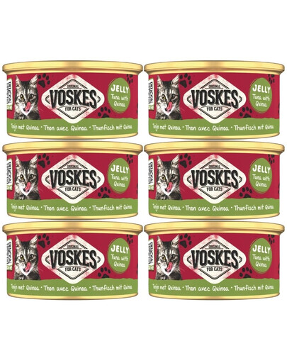 VOSKES Jelly Tuna with Quinoa 6x85 g 100% tuńczyk z komosą w galaretce, karma uzupełniająca dla kota