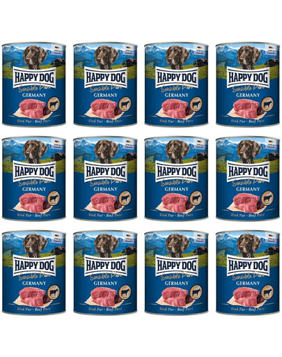 HAPPY DOG Sensible Pure Germany Wołowina 12x800 g karma mokra dla psów