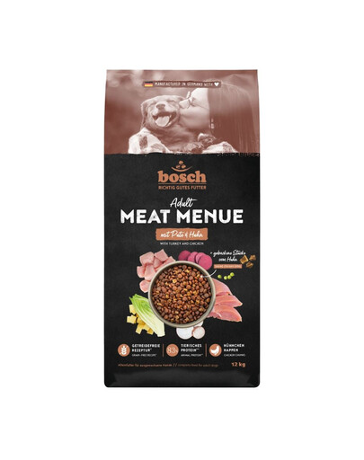 BOSCH Meat Menue Adult z indykiem i kurczakiem 12 kg sucha karma dla psa