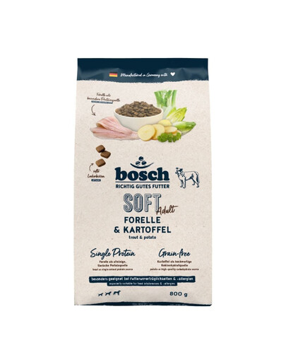 BOSCH HPC Soft Adult 800g pstrąg i ziemniak monobiałkowa karma dla psa