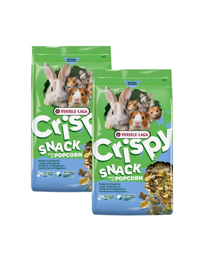 VERSELE-LAGA Crispy Snack with Popcorn 2x550g przysmaki z popcornem dla królików i gryzoni