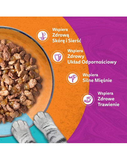 WHISKAS DUO Adult Karma mokra Z Lądu i Oceanu w galaretce, 40 x 85 g mokra karma dla kota