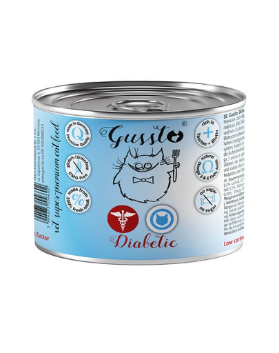 GUSSTO Vet Diabetic 200 g mokra karma karma dla kotów cierpiących na cukrzycę