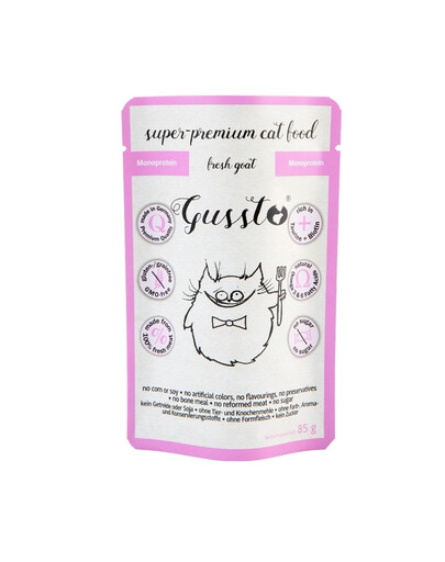 GUSSTO Fresh Goat 85 g świeża kozina, monoproteinowa mokra karma dla kotów
