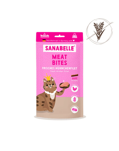 SANABELLE Meat Bites Chicken 55g świeży filet z kurczaka, bezzbożowy przysmak dla psa