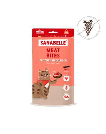 SANABELLE Meat Bites Beef 55g świeża wołowina, bezzbożowy przysmak dla psa