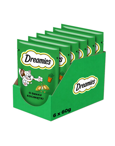 DREAMIES Chrupiące przysmaki dla kota o smaku kocimiętki 6x60 g